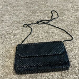 Vintage Y2K Mesh Black Evening Cocktail Bag Crossbody Purse